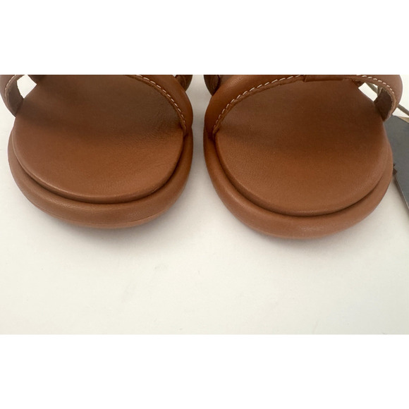 Olukai Tiare Slide Sandals 8 Fox Brown Leather Cushioned Comfort Support - NWT - Picture 3 of 11